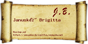 Januskó Brigitta névjegykártya